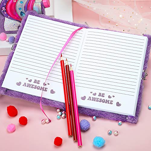 PowerKing Diario para Niñas, Unicornio Diario Cuaderno Escolar con Cerradura para Niños y Niños, Color Unicornio lácteo. (Diario-Unicornio)