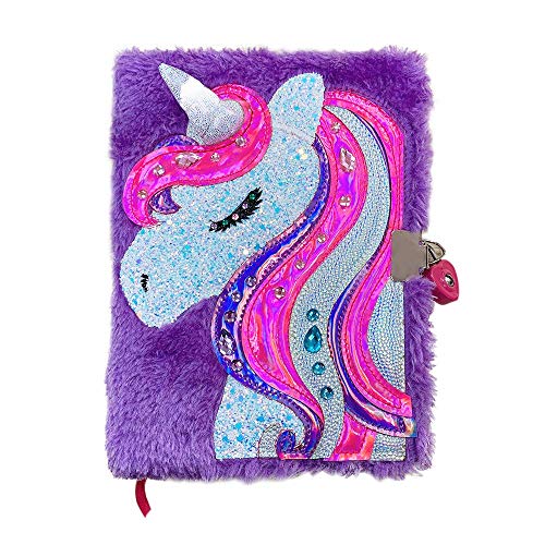 PowerKing Diario para Niñas, Unicornio Diario Cuaderno Escolar con Cerradura para Niños y Niños, Color Unicornio lácteo. (Diario-Unicornio)