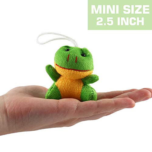 Punertoy Juguetes Infantiles, Set de Osito Perrito Patito Ranita Peluche Decoraciones Animales para Llavero Bolsas Mochilas Regalos Premios para Fiestas Temáticas Escuelas Niños Niñas (28 PCS)