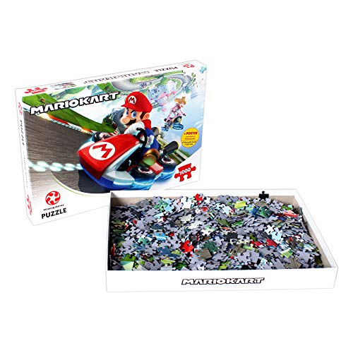 Puzle de 1000 Piezas de Mario Kart Funracer - Top Trumps - Rompecabezas para Niños y Adultos