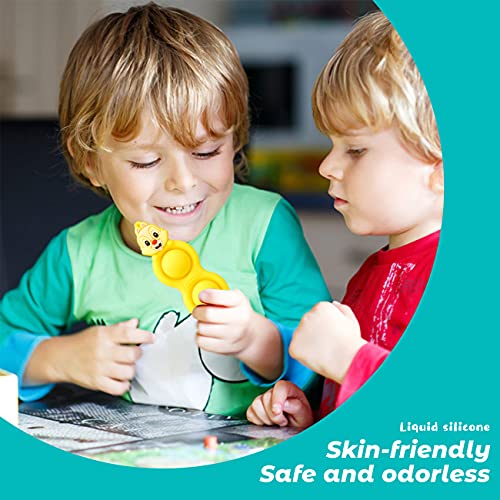 Qerrassa 3 Piezas Simple Dimple Mini Fidget Toys Squeeze Toy Juguete Juguetes Sensorial Hoyuelos Ansiedad Autismo Oficina para Adolescentes Niños Pequeños Adultos Regalo (Ugly+Monster+Mouse)