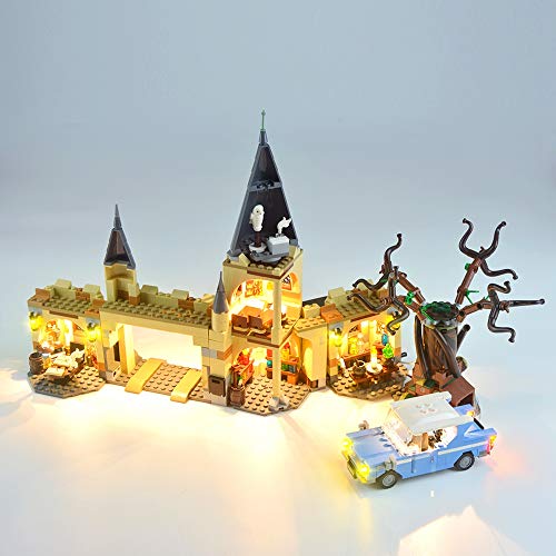 QJXF Juego De Luces USB Compatible con Lego Harry Potter Hogwarts Sauce Boxeador 75953, LED Light Kit para (Hogwarts Sauce Boxeador) De Bloques De Creación De Modelos (No Incluido Modelo)