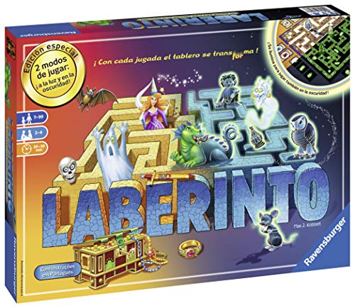 Ravensburger Laberinto Magico Glow In The Dark, Juego de mesa, 2-4 Jugadores, Edad recomendada 7+ (26692)