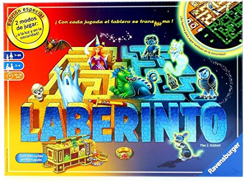 Ravensburger Laberinto Magico Glow In The Dark, Juego de mesa, 2-4 Jugadores, Edad recomendada 7+ (26692)