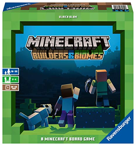 Ravensburger - Minecraft: Builders & Biomes Juego de Mesa, Light Strategy, 2-4 Jugadores, Edad Recomendada 10+