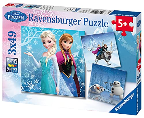 Ravensburger Puzzle 092642, Frozen, Puzzle 3x49 Piezas, Puzzle Niños, Edad Recomendada 5+ , Rompecabezas Ravensburger