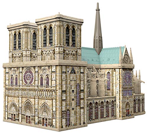Ravensburger- Puzzle 3D 324 pièces Notre-Dame de Paris, Color néant, 34,2x16,4x25,8cm (12523)