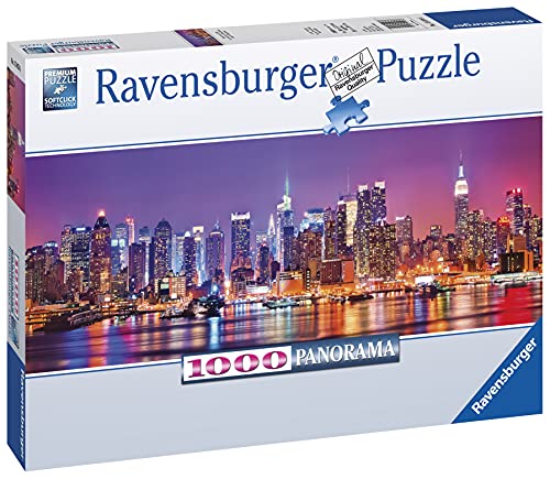 Ravensburger Puzzle, Puzzles 1000 Piezas, Luces De Manhattan, Puzzle Nueva York, Puzzles para Adultos, Puzzle Panorama, Puzzle Ravensburger