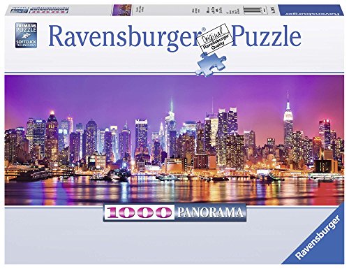 Ravensburger Puzzle, Puzzles 1000 Piezas, Luces De Manhattan, Puzzle Nueva York, Puzzles para Adultos, Puzzle Panorama, Puzzle Ravensburger