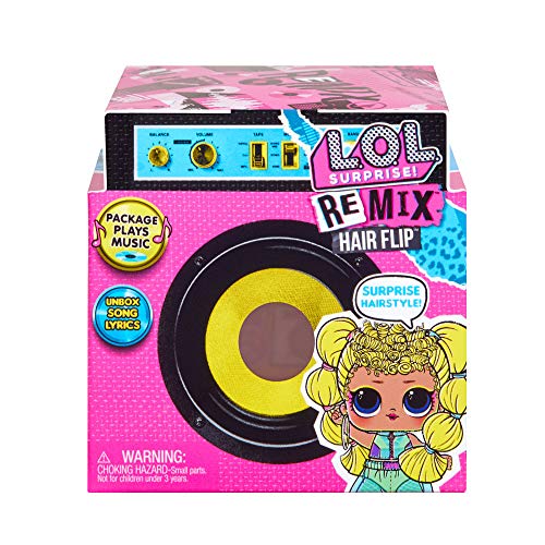 Remix LOL Surprise Hair Flip Coleccionable, 15 Sorpresas, con Cabello a Revelar, Accesorios y Música