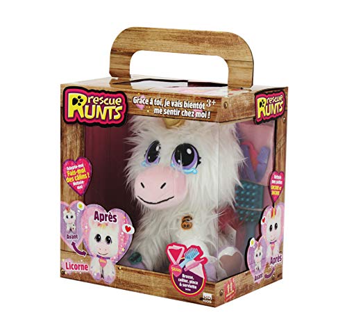 Rescue Runts - Peluche de Unicornio para Adoptar, Color Blanco, 3 años en adelante