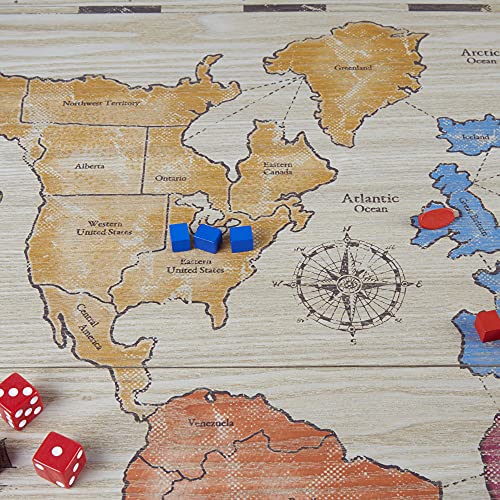Risk, edición rústica de Madera, Juego de Sociedad de Estrategia, versión Francesa, de 2 a 6 Jugadores