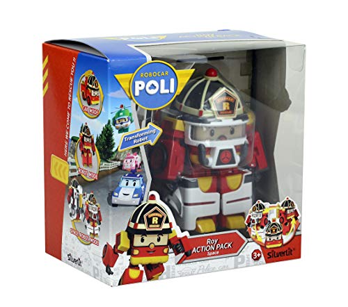 Robocar Poli – Figura transformable Roy Astronaute – Robot o Coche – 10 cm – Juguete materno