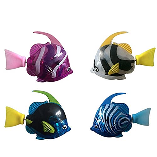 Robot Fish - 4 Pcs Juguete De Pez Robot De Natación Para Niños Robofish Electric Fish Natación Robot, Juguetes De Baño De Bebé Pez De Juguete Electronico, Pez Payaso Electronico (Color aleatorio)