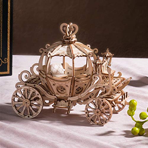 Rolife Puzzle 3D Maquetas Madera Kits para Adolescentes y Adultos (Pumpkin Cart)