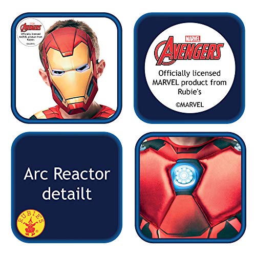 Rubies 640830M Marvel Vengadores Iron Man Deluxe Disfraz infantil, Niños, 5/6 años