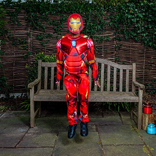 Rubies 640830M Marvel Vengadores Iron Man Deluxe Disfraz infantil, Niños, 5/6 años