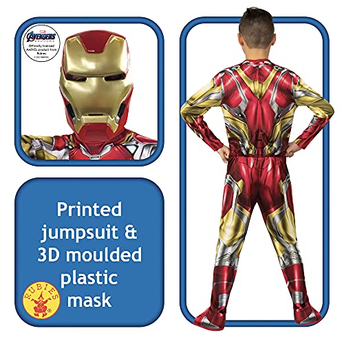 Rubies - Disfraz de Iron Man de los Vengadores de los Vengadores, clásico, para niño, Talla pequeña, Edad 3 a 4, Altura 117 cm