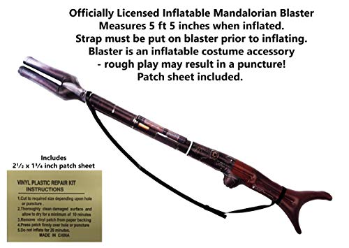 Rubies - Figura oficial de Disney Star Wars, The Mandalorian Blaster grande inflable, accesorio de disfraz