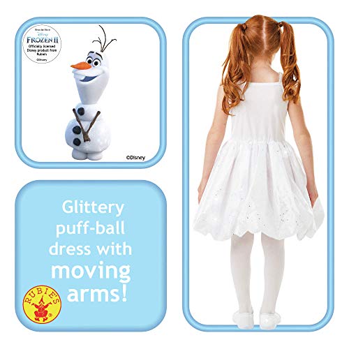 Rubies vestido oficial de Disney Frozen 2, Olaf Air Moving Dress para niños, talla pequeña de 3 a 4 años