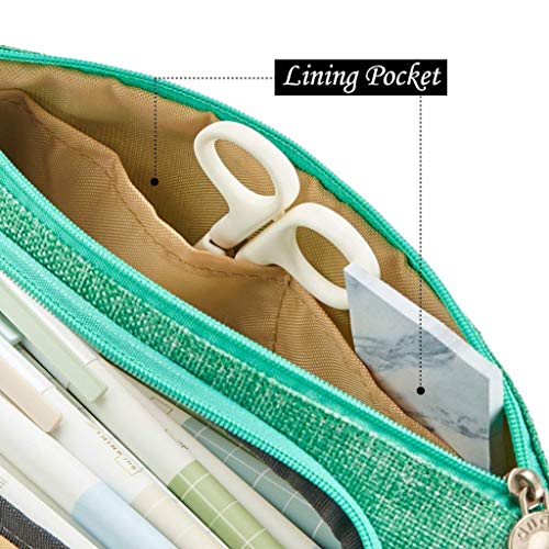 RUICHUANGS estuche escolar ，estuche mascarillas， estuche，Con mango- de gran capacidad, caja de lápices, bolsa de cosméticos, bolsa de almacenamiento，24 cm