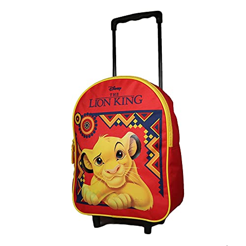 Sac à dos à roulettes maternelle 31 cm Disney Le Roi Lion Rouge Bagtrotter