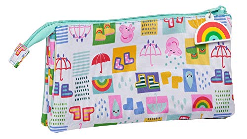 Safta 812172744 Portatodo Triple de Peppa Pig, 220x30x120mm, Multicolor