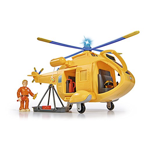 Sam el bombero - Helicóptero Wallaby con Figura, 34 cm (Simba 9251002)