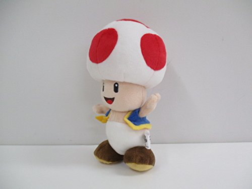 Sanei Super Mario All Star Collection 7.5" Toad Plush, Small