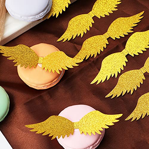 SAVITA 36 Piezas Wizard Cupcake Toppers Decoración Dorado Artículos de Fiesta de Cumpleaños para Dulces Pasteles Magdalenas Temáticas de Fans Repostería Decoración Niños 10 x 2.5 cm