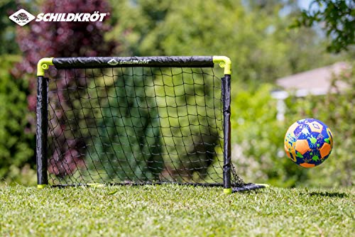 Schildkröt Portería de Fútbol Plegable, con Tecnología de Plegado Innovadora, Hecha de Plástico, 90 x 60 x 60 cm, para Interiores y Exteriores, Incluye 4 Ganchos de Suelo, 970987