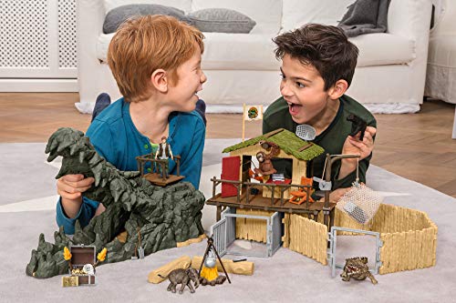 Schleich 42350 Wild Life Play Set - Estación de Investigación de la Jungla Croco, juguetes a partir de 3 años