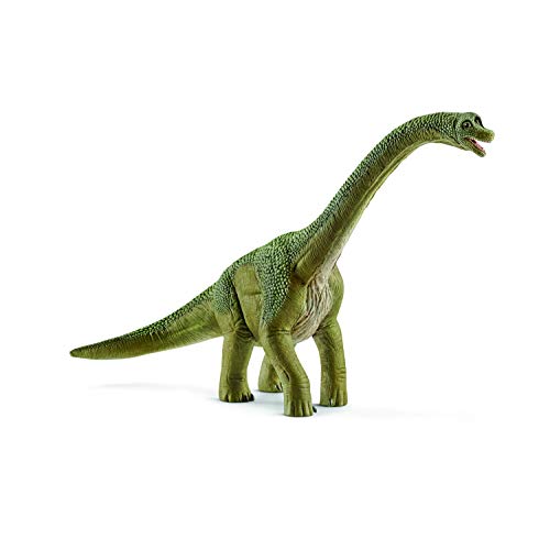 Schleich Figura Dinosaurio Braquiosaurio, Color Marrón, 18,5 Cm + Figura Dinosaurio Triceratops, 9,8 Cm