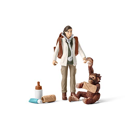 Schleich Schleich-42353 Veterinaria en acción, Color marrón, Blanco (42353)