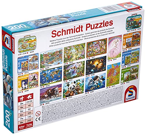 Schmidt Spiele- Puzle Infantil (200 Piezas), Color carbón (56360)