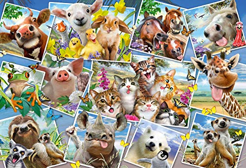 Schmidt Spiele- Puzle Infantil (200 Piezas), diseño de Selfies, Color carbón (56294)