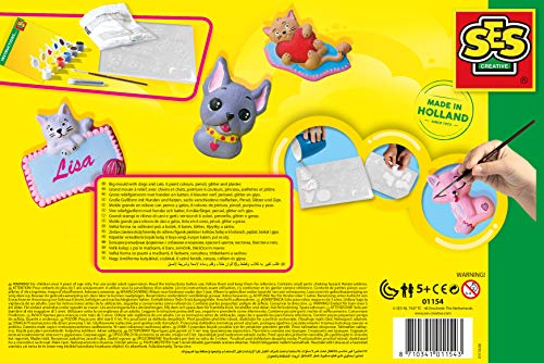 SES- Moldea y Pinta Gatos y Perros, Multicolor (01154)
