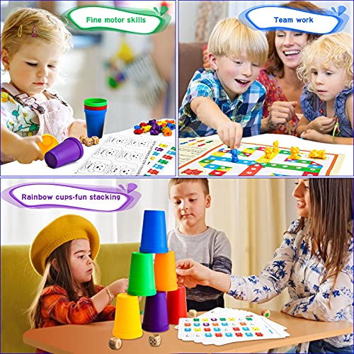 Sirecal Set de osos de conteo 118 piezas de ositos y tazas de clasificación de arco iris – Osos de plástico para clasificar colores educativos para niños de 4 5 6 7 8 9 años