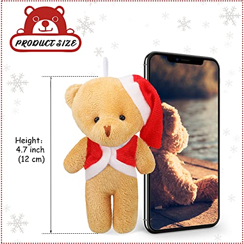 Skylety 24 Juguetes de Osito de Peluche Mini Oso Pequeño de Peluche de Graduación 2021 de 4,7 Pulgadas Osito de Peluche Articulado Muñeco de Osito Suave para Navidad (Estilo Adorable)