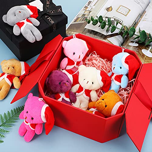 Skylety 24 Juguetes de Osito de Peluche Mini Oso Pequeño de Peluche de Graduación 2021 de 4,7 Pulgadas Osito de Peluche Articulado Muñeco de Osito Suave para Navidad (Estilo Adorable)