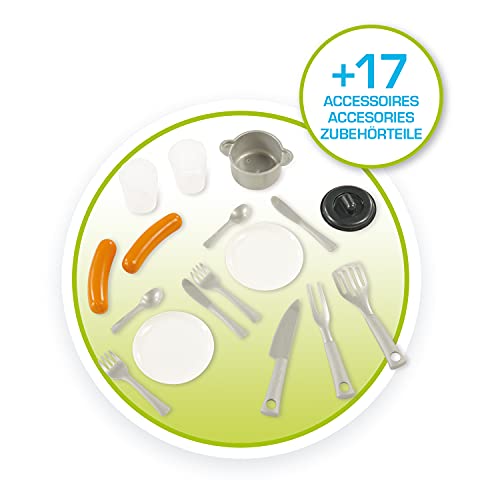 Smoby Haus Casa Pretty House II Juguete de Cocina (17 piezas) Color Verde y Azul (810711) , color/modelo surtido