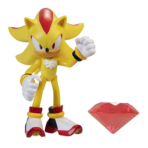 Sonic - The Hedgehog- Sonic - Figuras de 10 cm, Color Verde Esmeralda, Amarillo, Extra-Large (Jakks 407004)