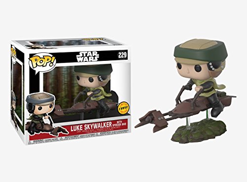 Star Wars CHASE Luke Skywalker on Speeder Bike Deluxe Pop! Vinyl Bobble Head (Luke Skywalker)