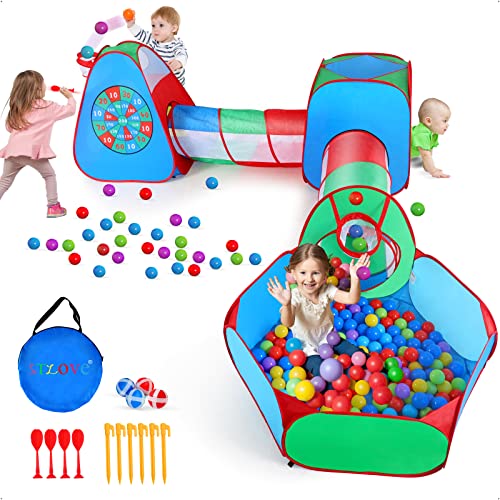 STLOVe Carpa niños，Túnel De Juego Personalizado para Juguetes De Carpa Emergente para Niños（Sin Pelota） Juguetes Cumpleaños para Niñas Niños Bebés Tiendas De Campaña.