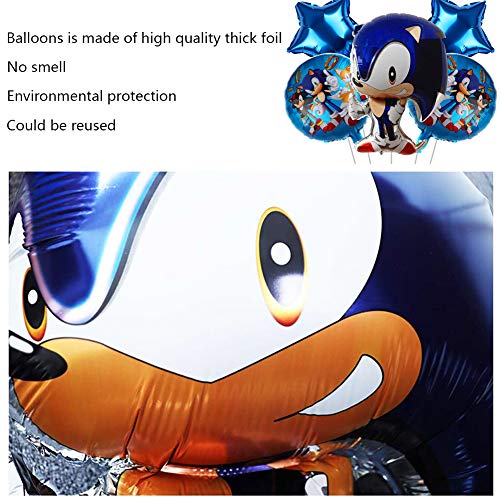 SUNSK Globos de Foil Cumpleaños Hedgehog Fiesta Happy Birthday Banner Balloons Cumpleaños Decoracion 7 Piezas