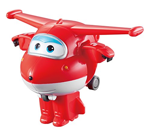 Super Wings- Deluxe Transforming Jett Vehicle, Color Rosso, 7 Pulgadas (Alpha Animation & Toys Ltd EU720311)
