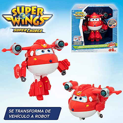 Super Wings - Figura Super Charge luz & Sonido, Jett (ColorBaby, 85394)