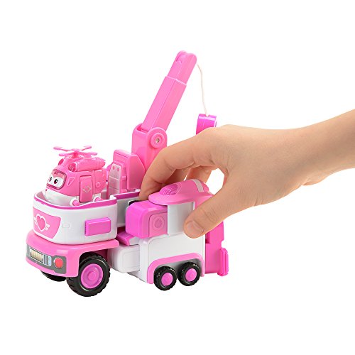 Super Wings- Series 1 EU720314 Transforming Vehicle Dizzy Flugzeug und Fahrzeug verwandelbar, Rosa, 18 cm (Alpha Animation & Toys Ltd