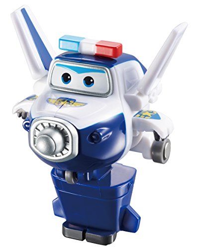Super Wings- Series 1 EU720315 Transforming Vehicle Paul Flugzeug und Fahrzeug verwandelbar, Blau, 18 cm (Alpha Animation & Toys Ltd