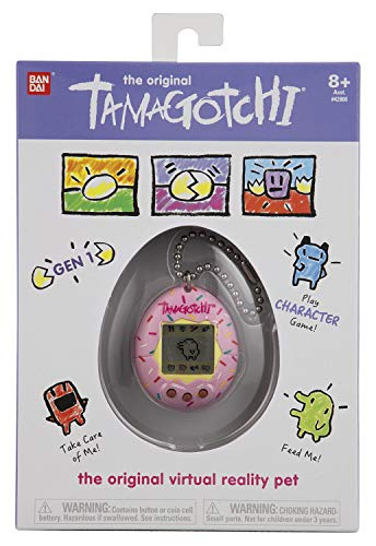 TAMAGOTCHI Original Sprinkle – Alimentar, cuidar, nutrir – Mascota Virtual con Cadena para Jugar sobre la Marcha, Color espolvorear (Bandai 42871)